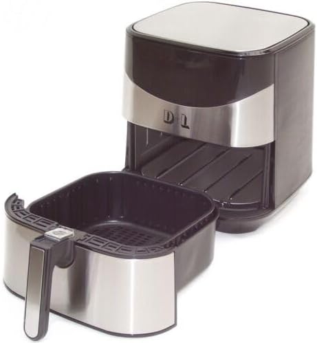 D&L XL Heissluftfritteuse 5L Air Fryer 1700W Heissluft Friteuse Grill Edelstahl 57030 AWZ