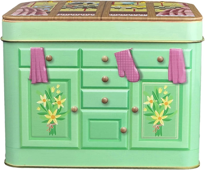 Sideboard Ostern - die aufklappbare Rückwand gibt der Dose eine sehr dekorative und zusätzliche Dime