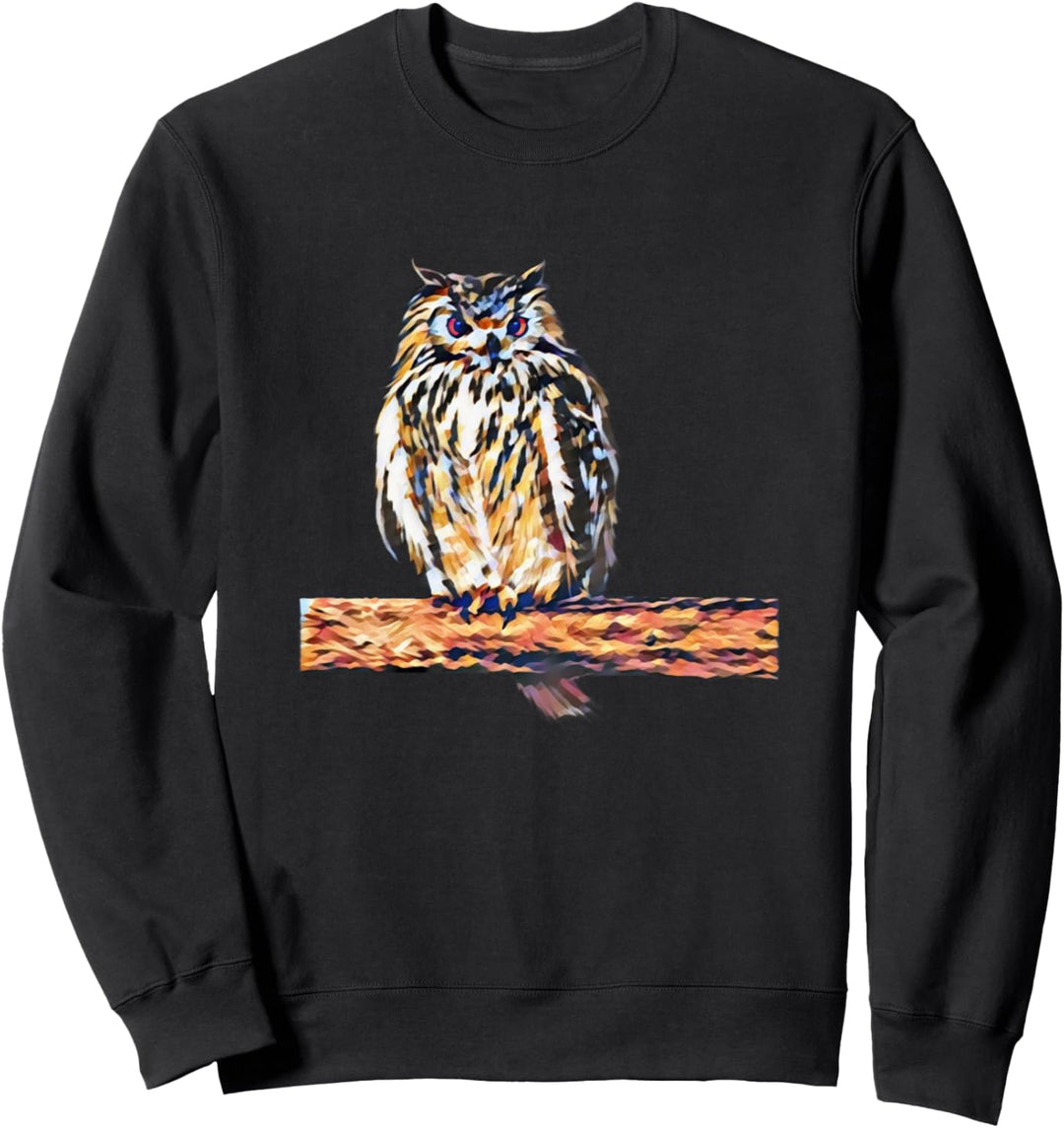 Eule Motiv Raubvogel Sweatshirt