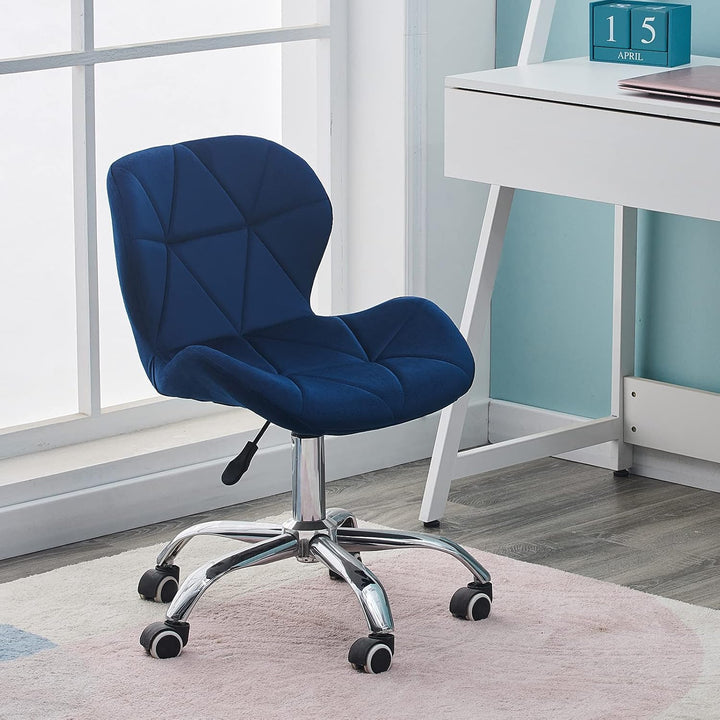 TUKAILAI Bürostuhl Ergonomisch aus Samt, Verstellbar Schreibtischstuhl Drehstuhl mit Höhenverstellba