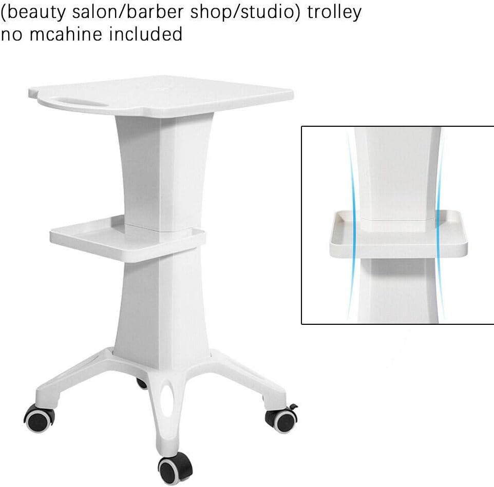 Futchoy Kosmetikstudio Beauty Wagen Weiss Kosmetikwagen Gerätewagen Arbeitswagen Trolley 2-lagiges m