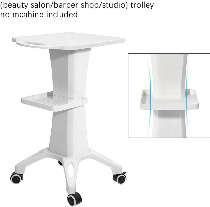 Futchoy Kosmetikstudio Beauty Wagen Weiss Kosmetikwagen Gerätewagen Arbeitswagen Trolley 2-lagiges m