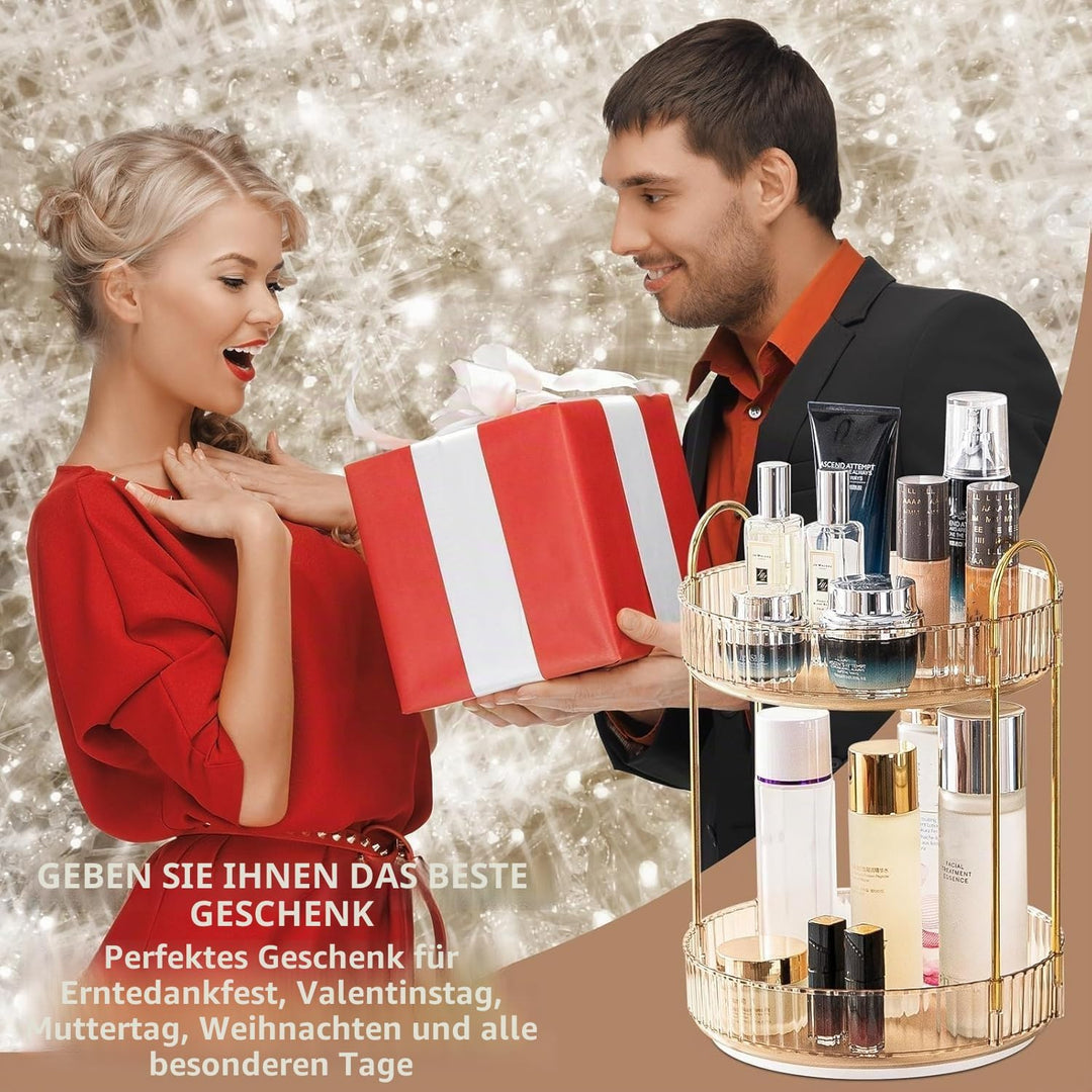 CESTATIVO Make Up Organizer, 360° Drehbar Kosmetik Organizer, Beauty Organizer, Hautpflege Organizer