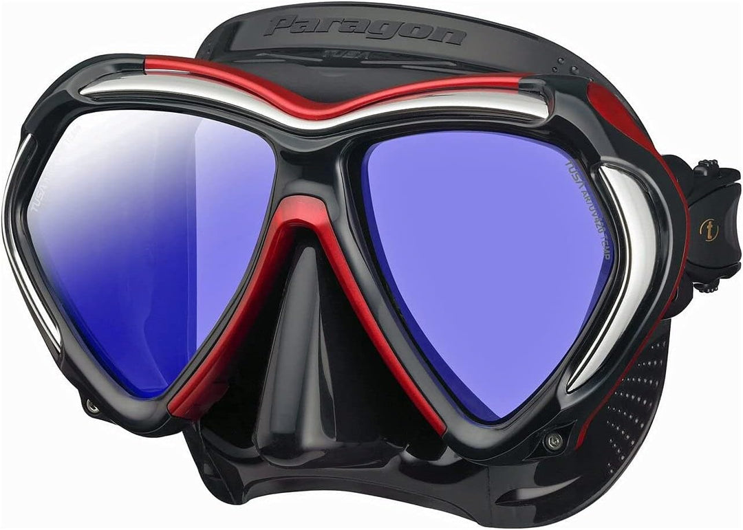 TUSA Paragon M2001SQB - Profi Tauchermaske schwarz/rot, schwarz/rot