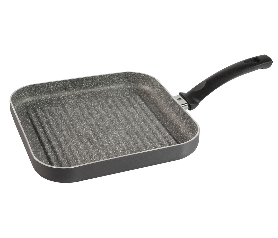 BALLARINI Grillpfanne, antihaftbeschichtet, 27 cm, quadratisch, grau