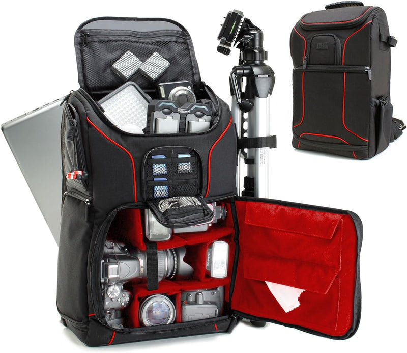 USA Gear DSLR Kamerarucksack, Foto Rucksack Anti-Shock Kameratasche mit 43,18 cm Laptop-Tasche, Wass