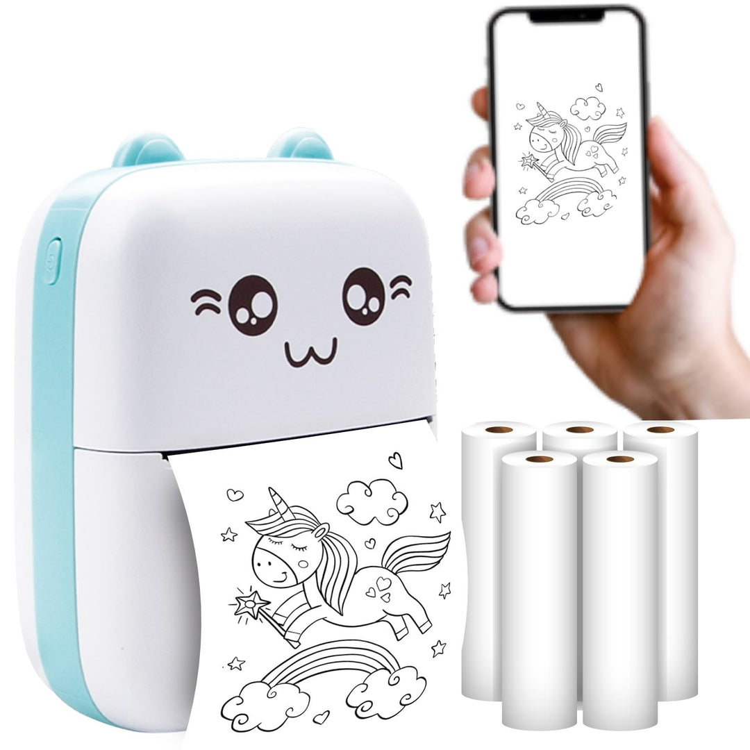 Maxlife Mini Drucker MXTP-100, Taschendrucker, Handy Fotodrucker, Tragbarer Mini Fotodrucker, Mobile