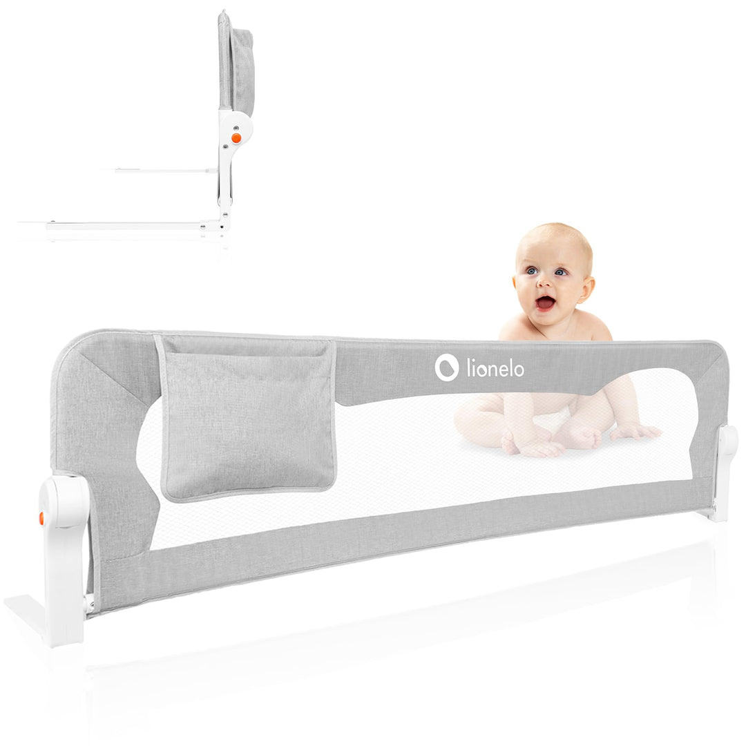 LIONELO Eva Rausfallschutz Bett Rausfallschutz Kinderbett, Bettgitter, Bettschutzgitter, luftiges Ne