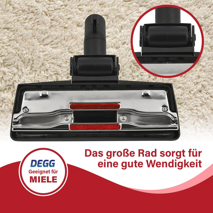 DEGG Kombidüse - Kompatibel mit Miele Staubsauger - 35mm Kombibürste Bodendüse, Staubsaugerdüse geei