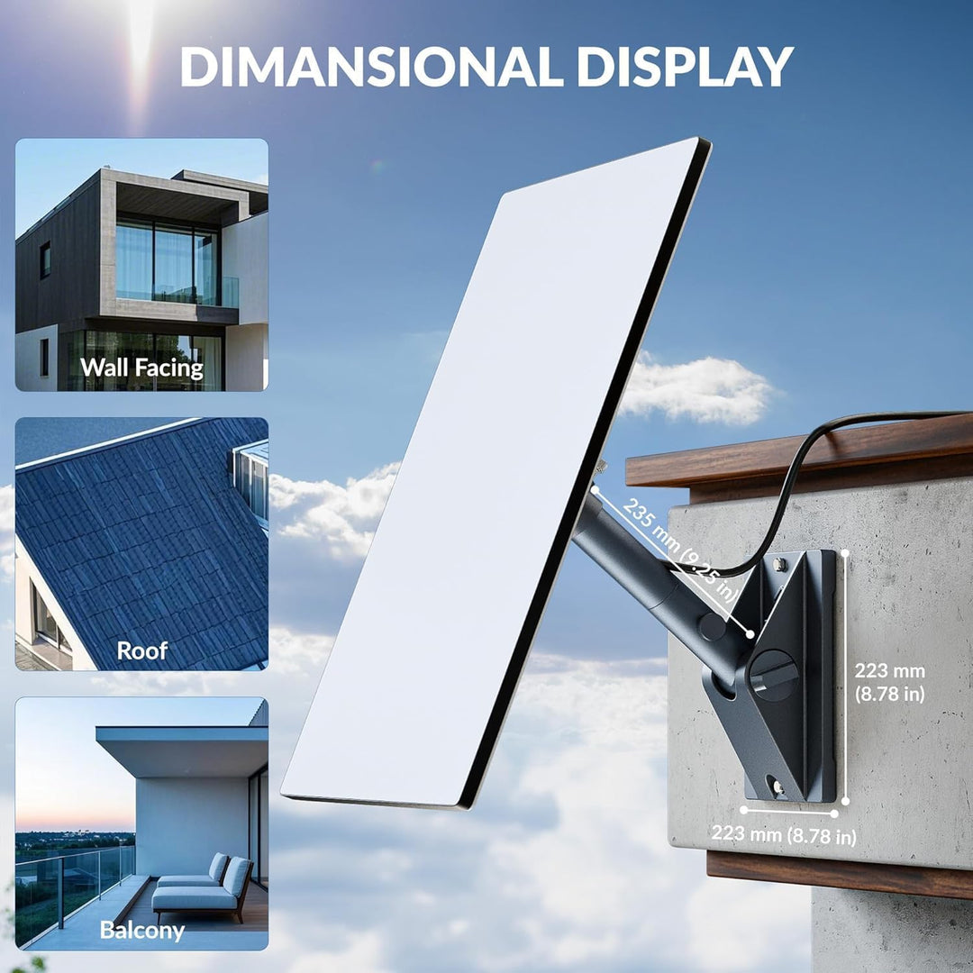 Starlink Gen 3 & Standard 4/4X Schwenkhalterung mit Rohradapter – Aluminium Dach- & Wandhalterung fü