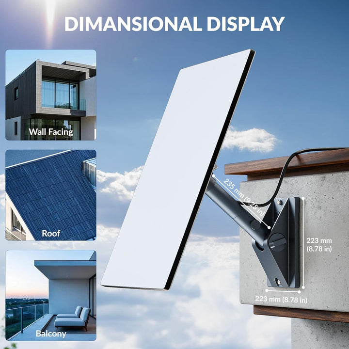 Starlink Gen 3 & Standard 4/4X Schwenkhalterung mit Rohradapter – Aluminium Dach- & Wandhalterung fü