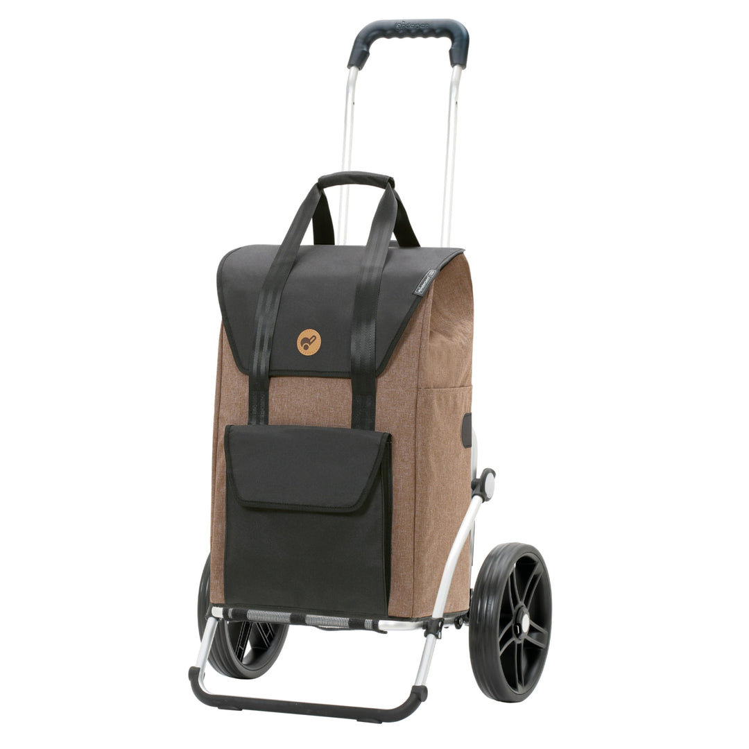 ANDERSEN Einkaufstrolley - Royal Shopper Senta 2.0 Sand | mit Flüsterrädern, grosse Räder, 25 cm, au