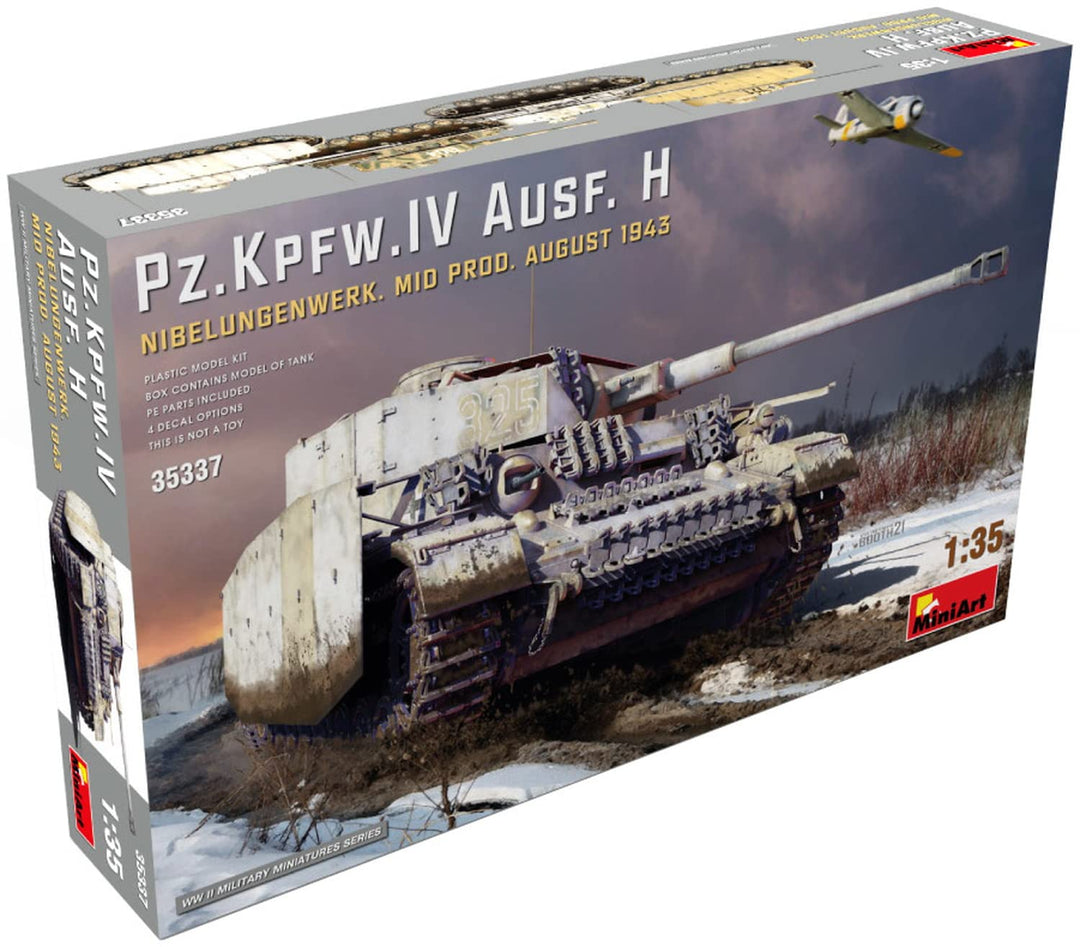 Mini Art 35337 1:35 Pz.Kpfw.IV AUSF.H Aug43 Mit. Nibe. - originalgetreue Nachbildung, Modellbau, Pla