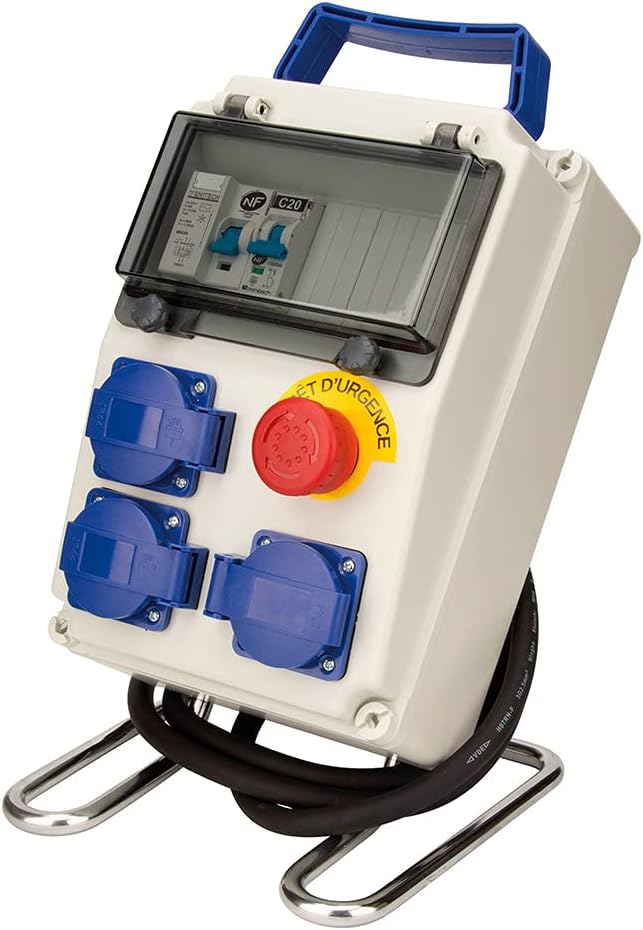 Coffret 8 modules de chantier IP54 équipé avec accessoires