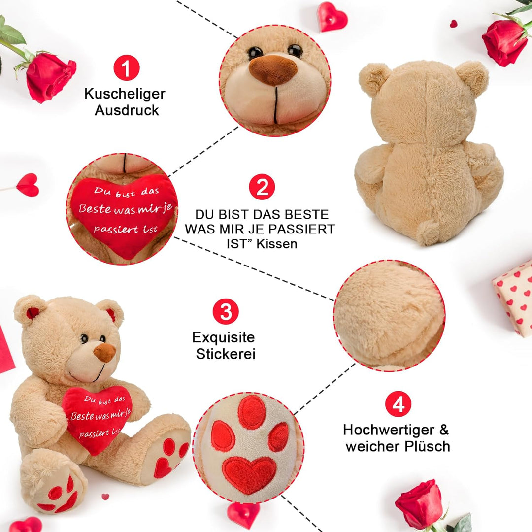 Valentinstag Lustige Geschenk für Sie,8 Zoll Plüsch Teddybär,Valentinstag Teddybär Geschenke für Fra
