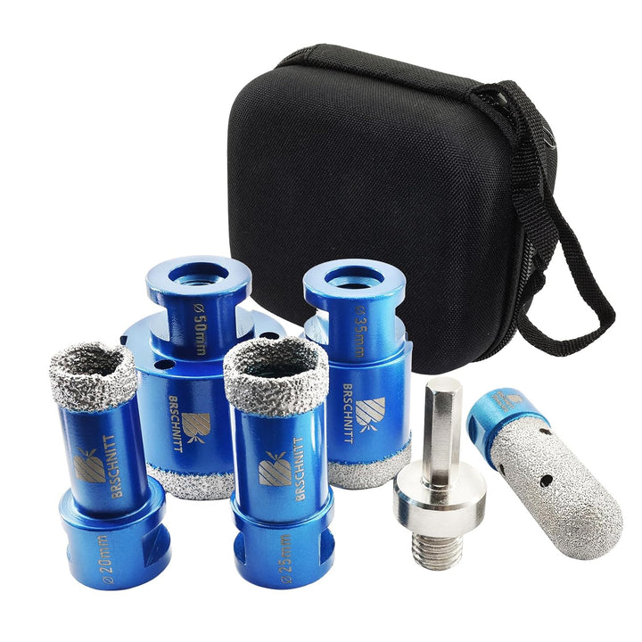 Diamantbohrer Fliesenbohrer Set - 20/25/35/50mm Diamantbohrer & 20mm Diamant Fingerfräser ein Adapte