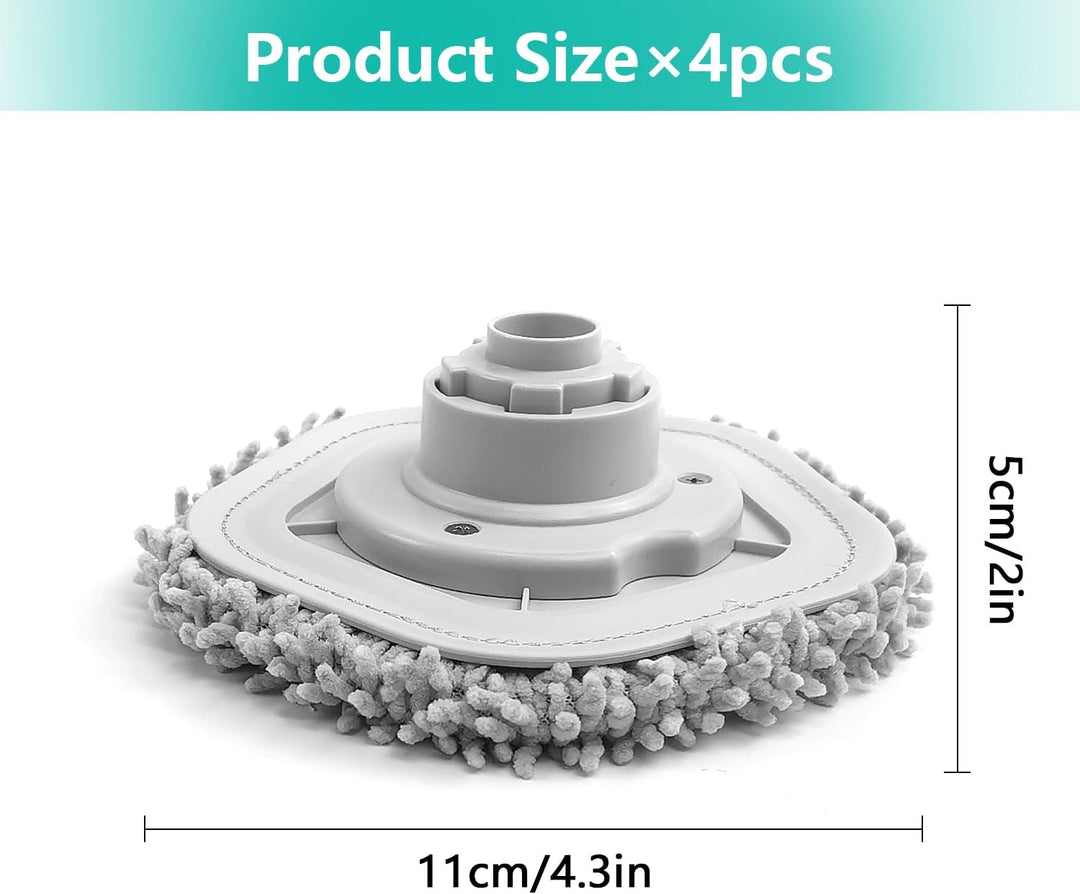 4 Stück Wischmopp Ersatzkopf für Xiaomi Dreame W10 /W10 Pro | Dreame W10/W10 Pro Reiniger Wischrobot