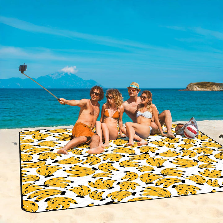 XXL Picknickdecke 200x200 cm，Stranddecke wasserdicht sandfrei, faltbare Strandmatte aus waschbarem D