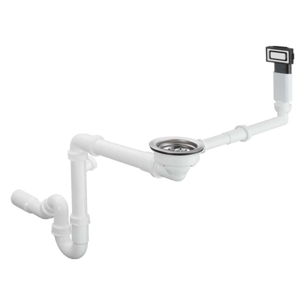 hansgrohe Manuelle Ab- und Überlaufgarnitur für Einzelbecken, edelstahl, D14-10 für Einzelbecken man
