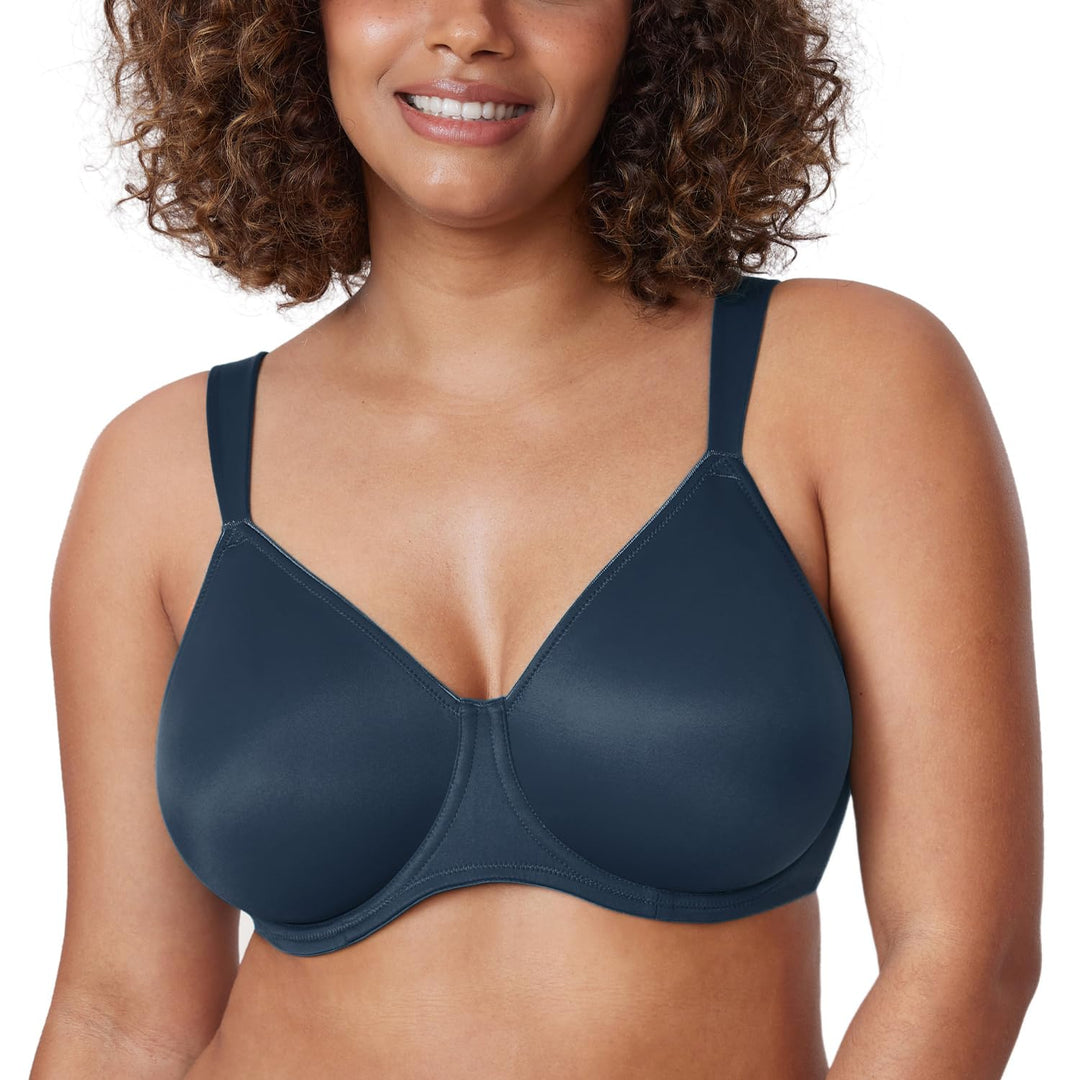 DELIMIRA Damen T-Shirt Minimizer BH mit Bügel Grosse Grössen Ohne Gepolstert 75C Sargasso, 75D