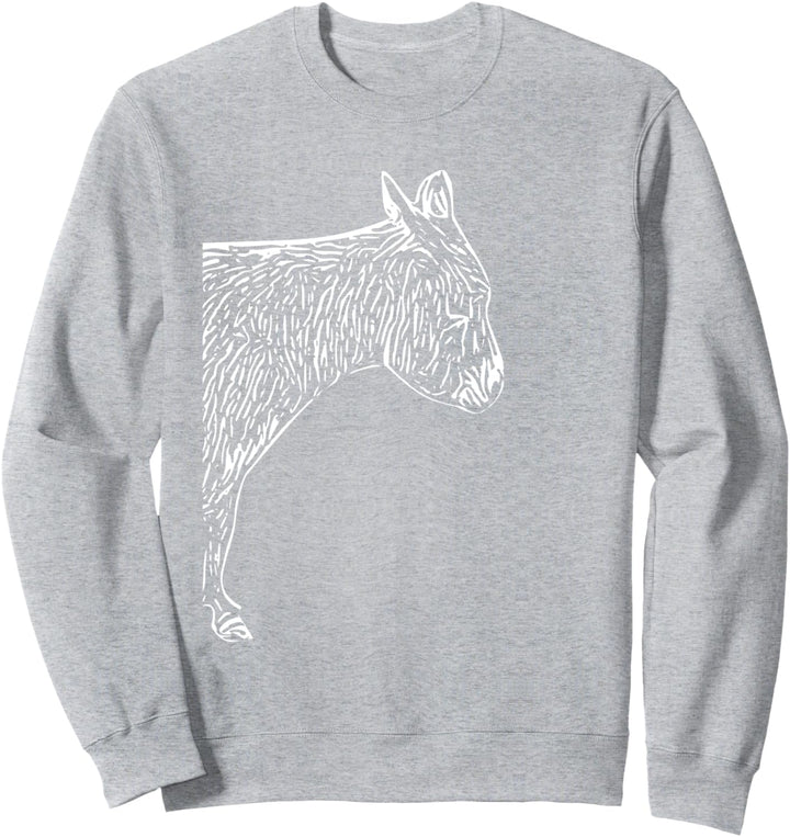Bauernhoftier Esel Wuschelfell Langohr Sweatshirt