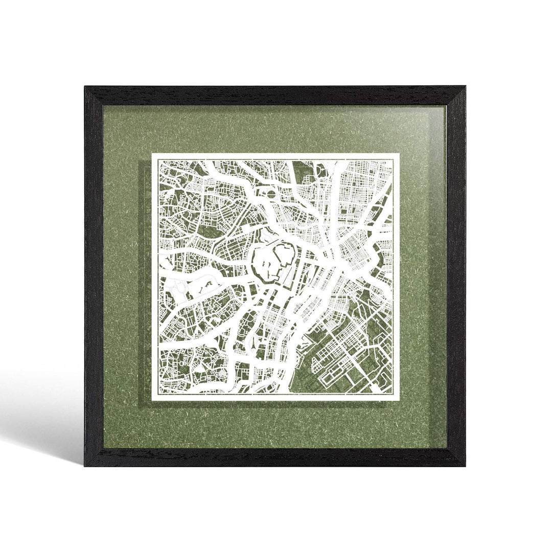 O3 DESIGN STUDIO - Marco de Papel para mapas, 22,8 x 22,8 cm, en Caja de Regalo, Fondo, autocambiant