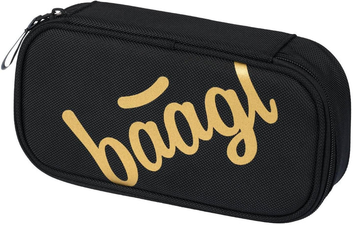 Baagl Federmäppchen und Turnbeutel Set 2-teilig Schule Sportbeutel - Gold | Federtasche, Gymsack und