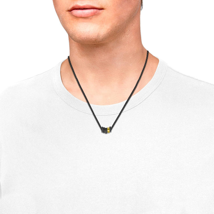 s.Oliver Kette mit Anhänger Edelstahl Herren Halsschmuck, 50+5 cm, Bicolor, Kommt in Schmuck Geschen