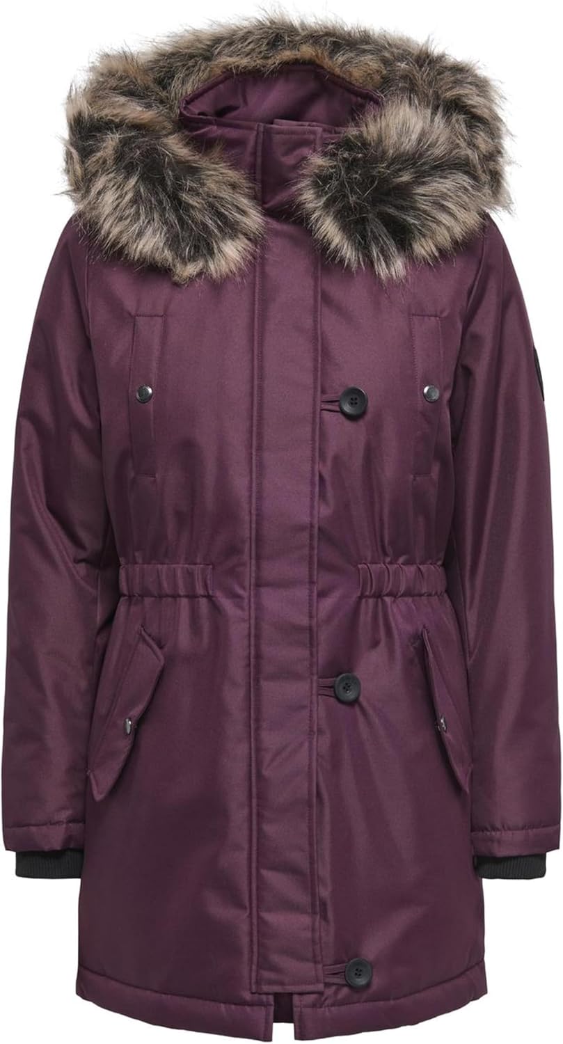 ONLY Female Langer Parka ONLIRIS Langer Parka XS Mauve Wine, XS Mauve Wine