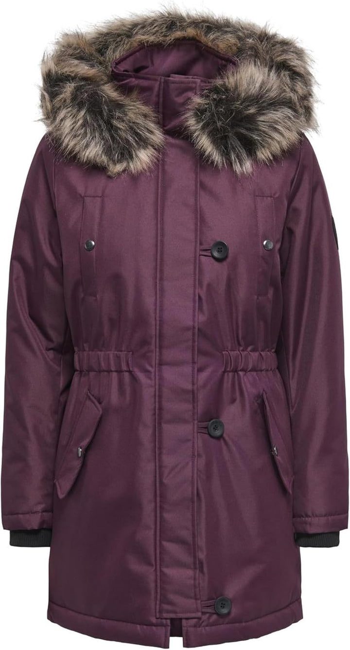ONLY Female Langer Parka ONLIRIS Langer Parka XS Mauve Wine, XS Mauve Wine