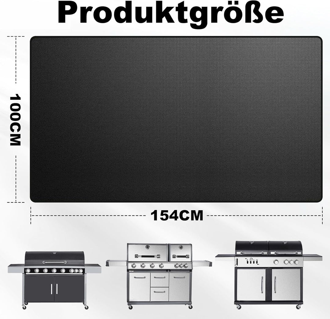 CNARIO Feuerfeste Unterlage 154 x 100cm Feuerschutzmatte- Hitzebeständig bis 980°C Hitzeschutzmatte-