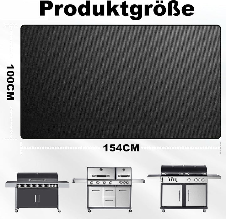 CNARIO Feuerfeste Unterlage 154 x 100cm Feuerschutzmatte- Hitzebeständig bis 980°C Hitzeschutzmatte-