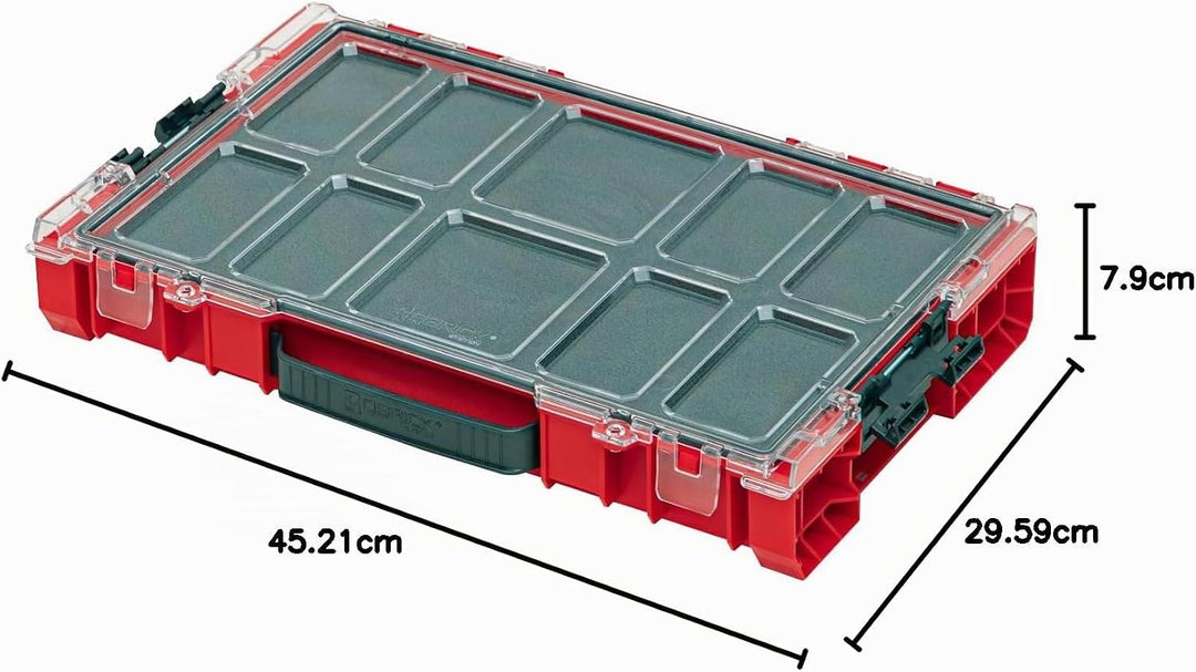 Qbrick System Pro Organizer 100 Mfi Red Ultra HD Sortimentskasten Sortierkasten Schraubenbox Sortier