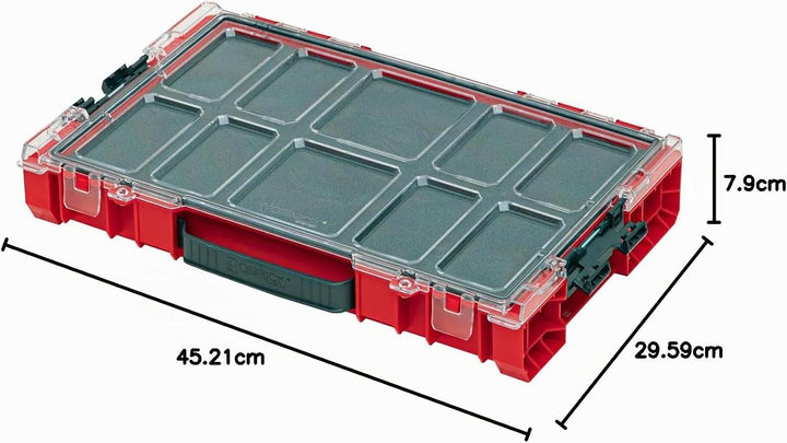 Qbrick System Pro Organizer 100 Mfi Red Ultra HD Sortimentskasten Sortierkasten Schraubenbox Sortier