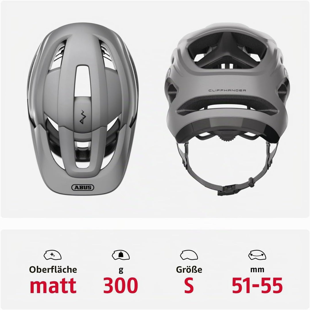 ABUS MTB-Helm Cliffhanger - Fahrradhelm für anspruchsvolle Trails - mit grossen Lüftungsöffnungen &amp;