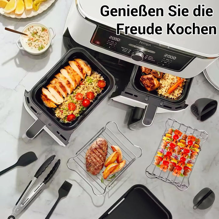 Heissluftfritteuse Zubehö für Philips Airfryer 4000 Series Stacked Dual Basket 10L, Ninja Dual Zone