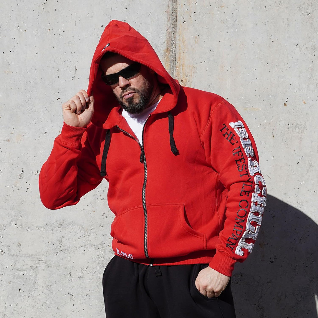 Brachial Premium Herren Kapuzenjacke Gym - Hoodie Sweatjacke Sweatshirt Jacke mit Kapuze für Bodybui