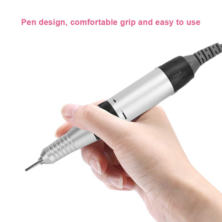 Professionelle Nagel Drehmaschine 30000 RPM Elektrische Nagelfeile mit Griff für Maniküre und Pedikü