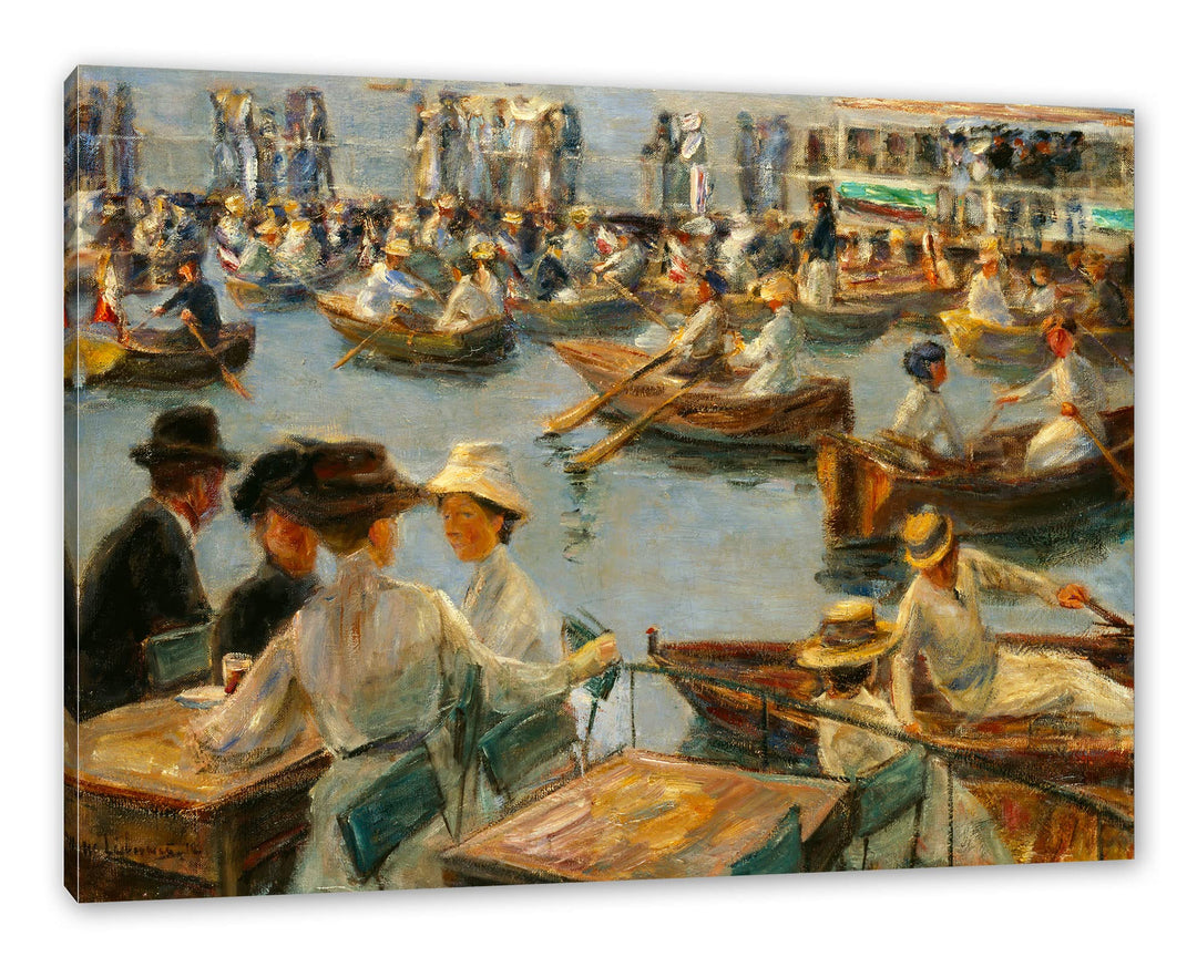 Generisch Max Liebermann - An der Alster in Hamburg als Leinwandbild / Grösse: 100x70 cm / Wandbild
