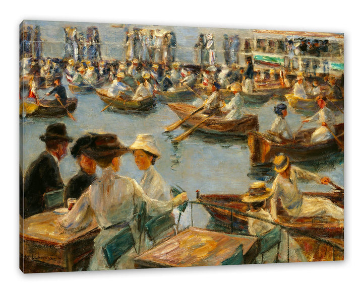 Generisch Max Liebermann - An der Alster in Hamburg als Leinwandbild / Grösse: 100x70 cm / Wandbild