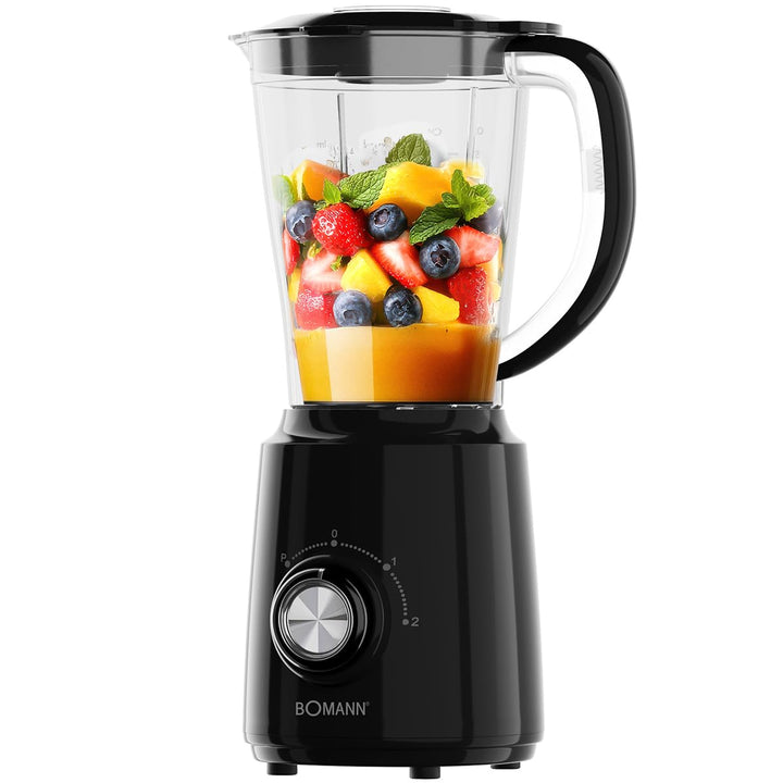 Bomann® Standmixer 500W | Mixer | BPA frei | 4-fach Edelstahl-Messer rostfrei | 1,5L Smoothie Maker