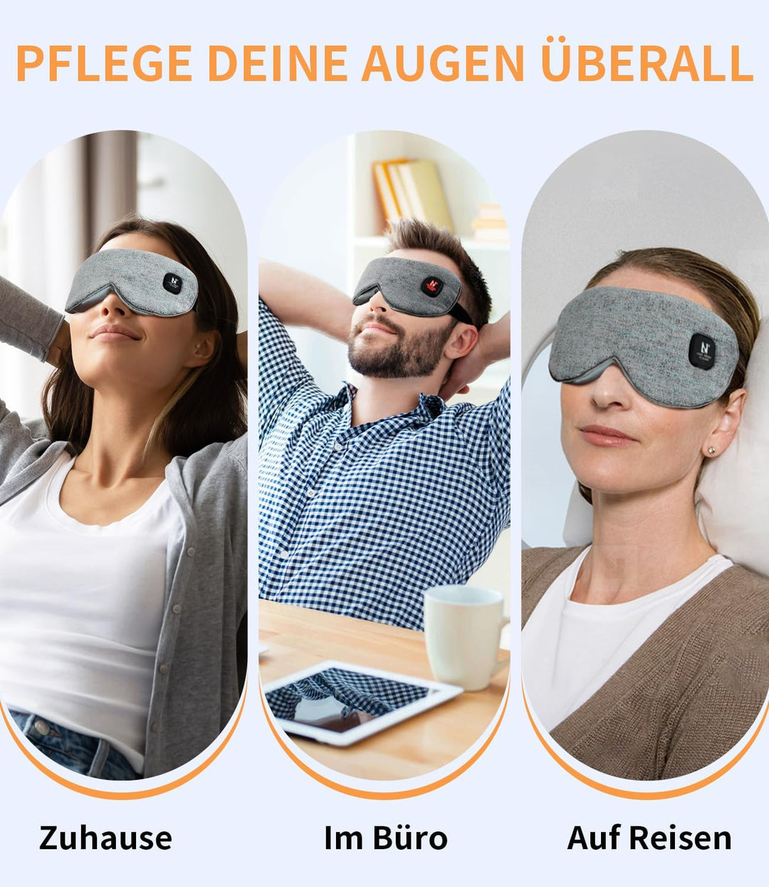 AROMA SEASON Wärmebrille mit Akku ohne Kabel zur Linderung von trockenen Augen, Gerstenkorn, Blephar