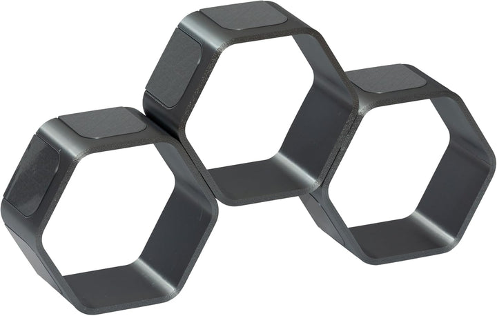 Regal für Hörfiguren (z.B. Tonie Figuren) - 3D Druck - Modulares Design (titangrau, Premium) Titangr