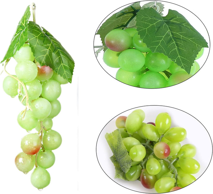 Molyorch 9 Stück Deko Kunststoff Weintrauben, Lebensechte Traube Deko, Künstliches Obst Gemüse Dekor