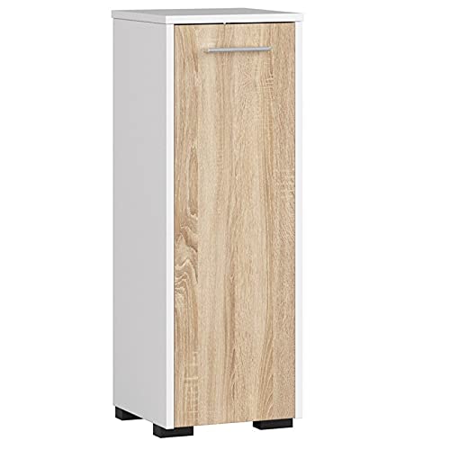 AKORD Stehender Badezimmerschrank schränke | Badezimmer kommode | FIN S30 eintürig | B30 x H82 x T30