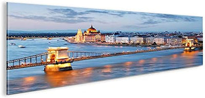 islandburner Bild Bilder auf Leinwand Budapest Panorama XXL Poster Leinwandbild Wandbild Art up Your