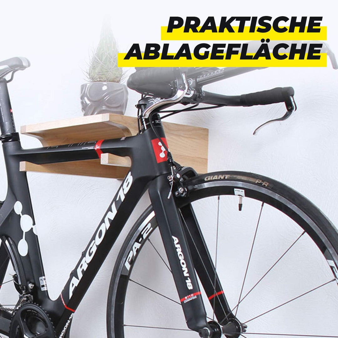 URBAN ZWEIRAD Fahrrad Wandhalterung Berlin - Fahrradhalterung aus massivem Eschen-Holz - Möbel zum A