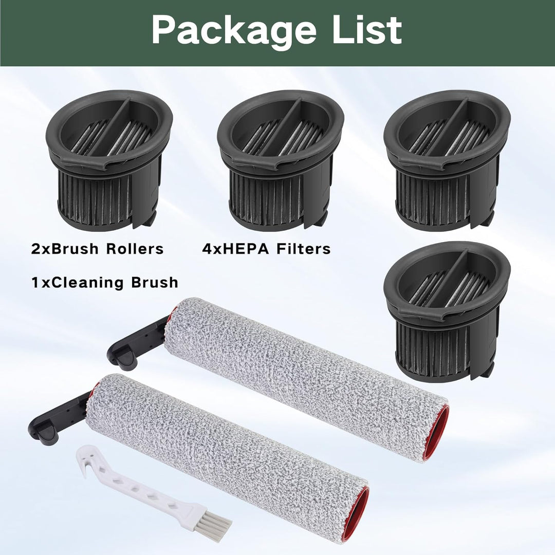 7 Stück Ersatzwalze Filter Set für Dreame H14 Pro H14 Dual H14 Nass- und Trockensauger H14 AE Ersatz