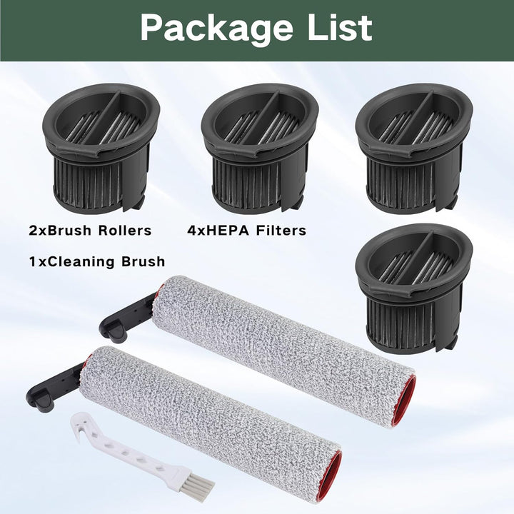7 Stück Ersatzwalze Filter Set für Dreame H14 Pro H14 Dual H14 Nass- und Trockensauger H14 AE Ersatz