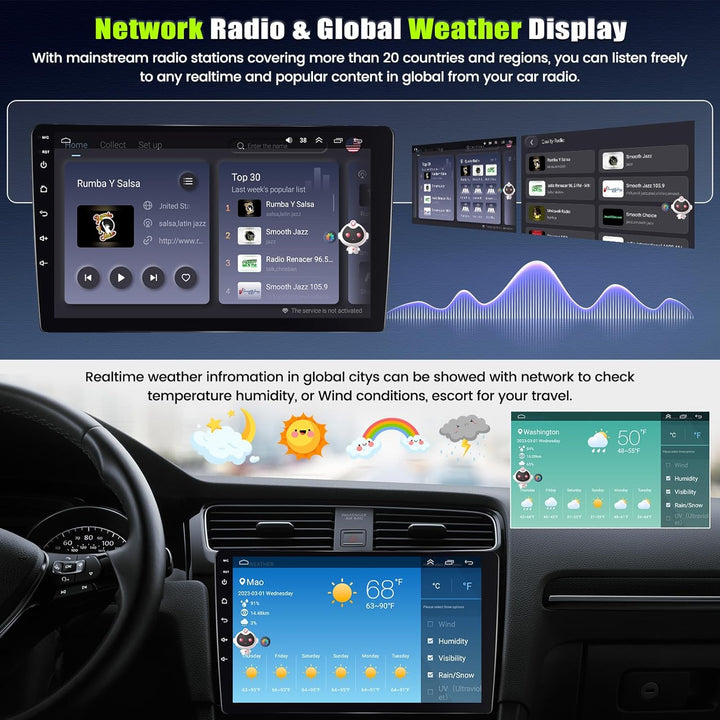 SIXTOP 6+128G 8-Core Android 15 Autoradio für BMW X3 E83 2004-2012, 9 Zoll Touchscreen Radio mit Wir